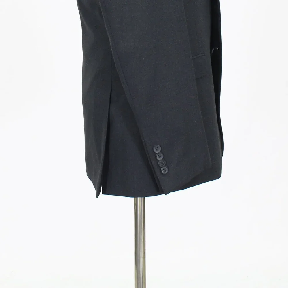Egara 40L Gray Solid 2-Button Sport Coat Blazer Jacket P459